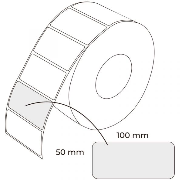 Caja con 10.000 etiquetas 100 x 50 Transfer Cono 3